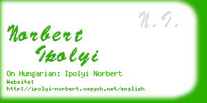 norbert ipolyi business card